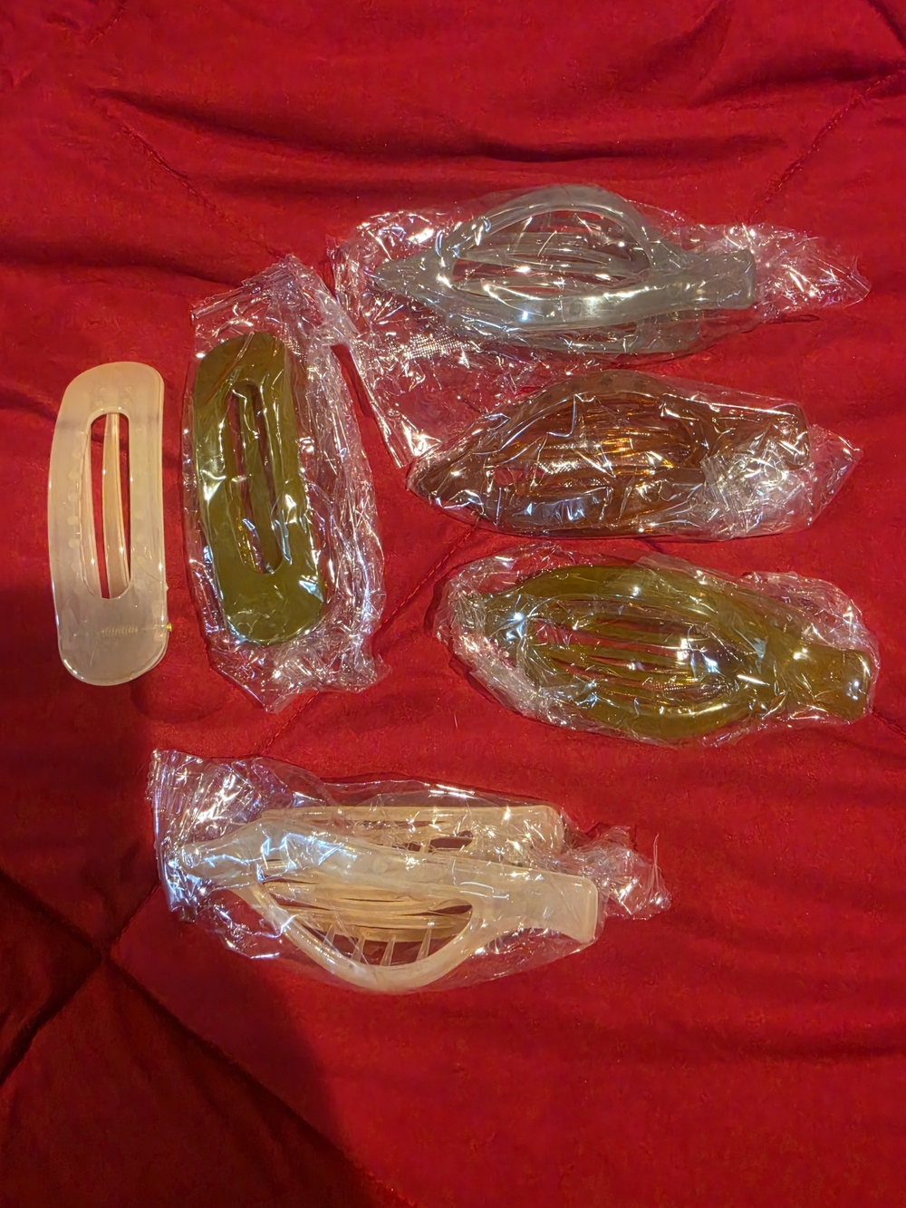 6 Flat Hair Clips